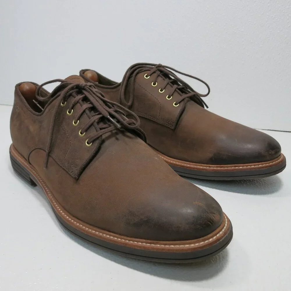 UGG Australia Mens Jovin 1018689 Brown Leather Oxford Treadlite Shoes US Men 13